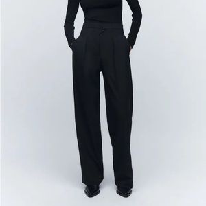 Zara straight cut pants with slits
